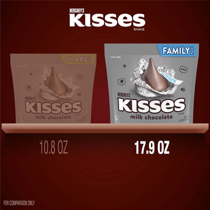 Hershey'S Kisses Milk Chocolate Candy, Family Pack 17.9 Oz