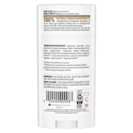Schmidt'S Women'S and Men'S Aluminum-Free Vegan Deodorant, Vanilla & Oat Milk, 2.65 Oz