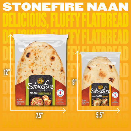 Stonefire® Roasted Garlic Naan, 8.8 Oz, 2 Count