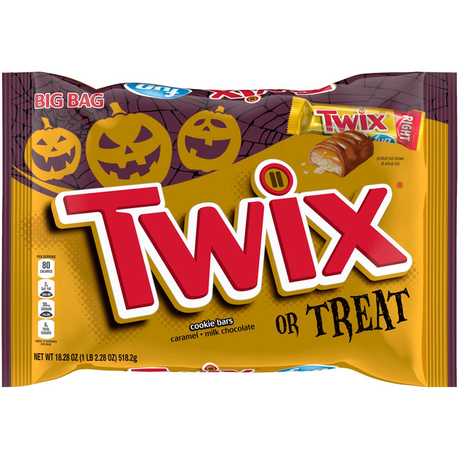 Twix Fun Size Halloween Chocolate Candy Bars - 18.28Oz Bag