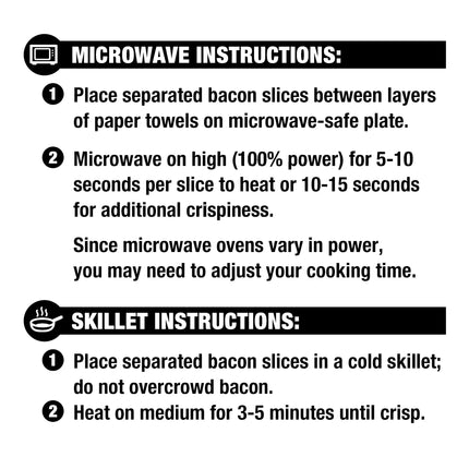 Great Value Hickory Smoked Fully Cooked Thick Cut Bacon, 2.1 Oz