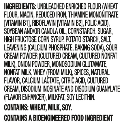 RITZ Toasted Chips Sour Cream and Onion Crackers, Party Snacks, Family Size, 11.4 Oz