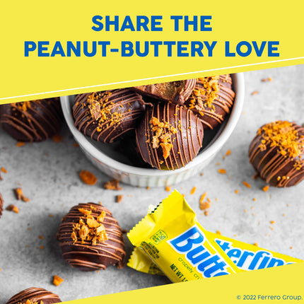 Butterfinger, Chocolatey, Peanut-Buttery, Individually Wrapped Fun Size Candy Bars, Halloween Candy, 10.2 Oz