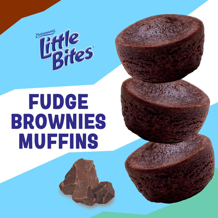 Little Bites Chocolate Fudge Brownies, 5 Packs, Real Chocolate Mini Muffins, 9.75 Oz Box