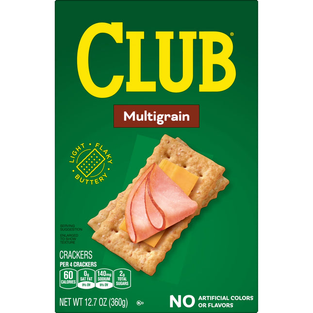 Club Multigrain Crackers, Lunch Snacks, 12.7 Oz