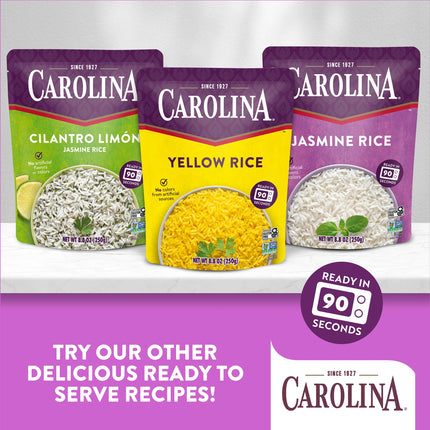 Carolina Ready-To-Heat White Jasmine Rice, Gluten Free, 8.8 Oz Bag