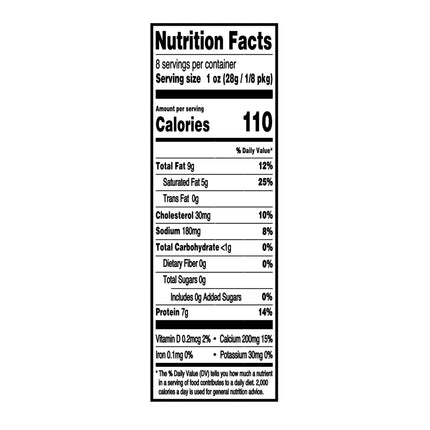 Great Value Medium Cheddar Block Cheese, 8 Oz Chunk