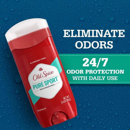 Old Spice Aluminum Free Men'S Deodorant, High Endurance Pure Sport, 3.4 Oz