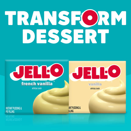 Jell-O French Vanilla Instant Pudding & Pie Filling Mix, 3.4 Oz Box