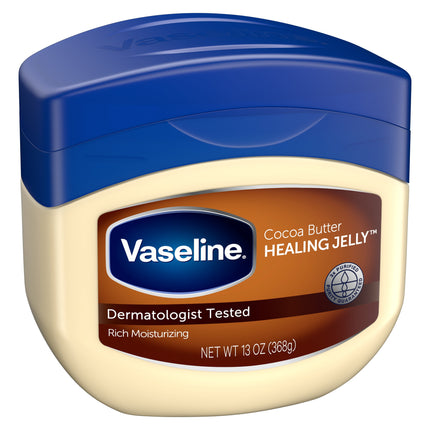 Vaseline Rich Moisturizing Cocoa Butter Healing Petroleum Jelly for Dry Skin, 13 Oz