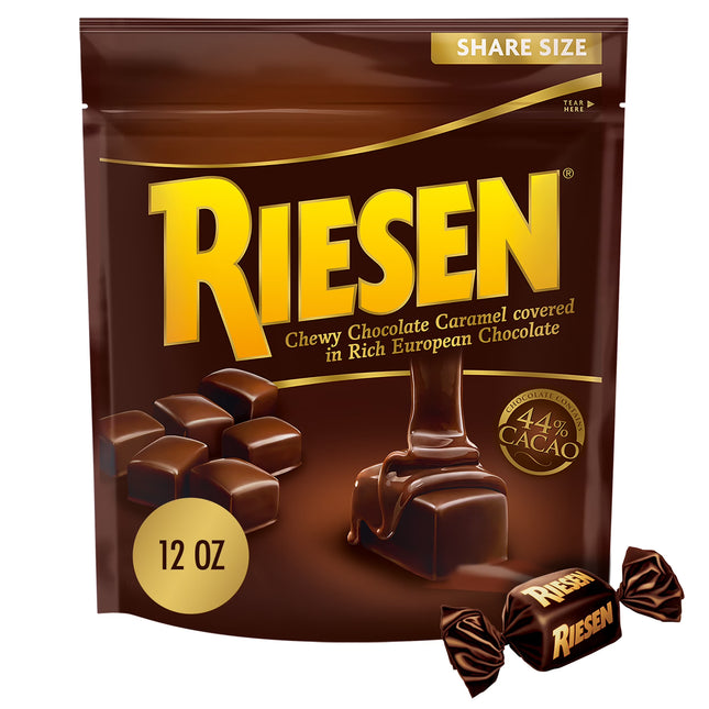Riesen Chocolate Caramel Covered Chewy Candy, 12Oz