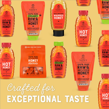 Nature Nate'S Honey: 100% Pure, Raw, and Unfiltered Honey Pouch - 14 Fl Oz Gluten-Free Honey