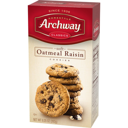 Archway Cookies, Classic Soft Oatmeal Raisin Cookies, 9.25 Oz
