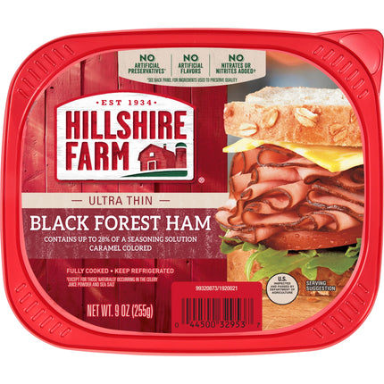 Hillshire Farm Ultra Thin Black Forest Ham Deli Lunch Meat, 9 Oz