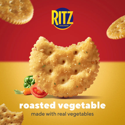 RITZ Roasted Vegetable Crackers, Snacks for Kids and Adults, Lunch Snacks, 13.3 Oz