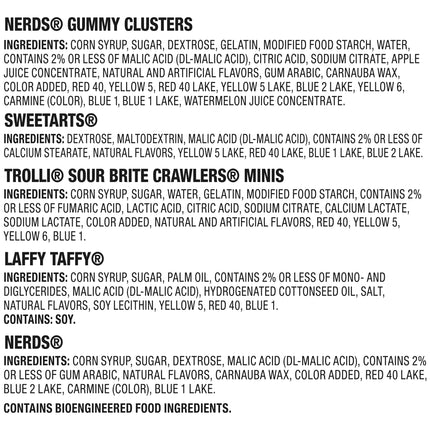 Halloween Core Winners Variety Bag, Trick-Or-Treat Candy, NERDS Gummy Clusters, Sweetarts, Trolli, Laffy Taffy and NERDS, 30 Pieces, 10.64 Ounce Bag