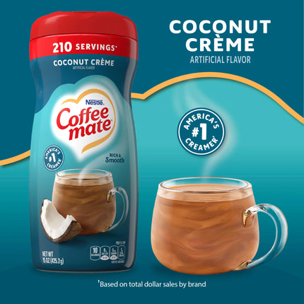 Nestle Coffee Mate Coconut Creme Powdered Coffee Creamer 15 Oz. Canister
