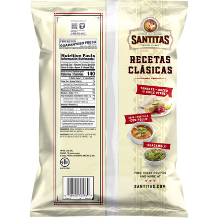 Santitas White Corn Tortilla Chips Snack Chips, 11 Oz Bag