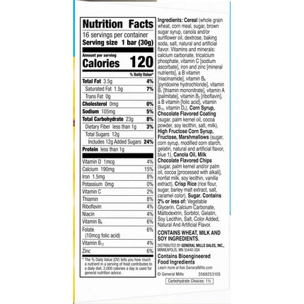 Golden Grahams Cereal Treat Bars, S'Mores, Snack Bars, Value Pack, 16 Ct, 16.96 Oz