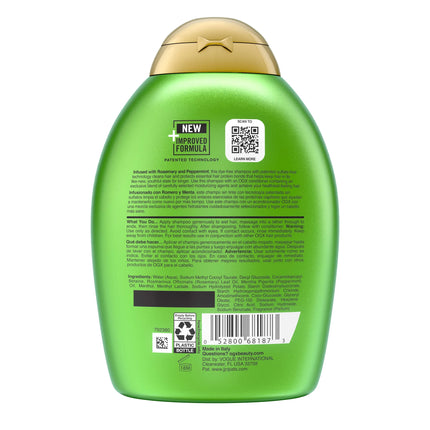 OGX Clarifying Strength and Rosemary Mint Hair Shampoo, 13 Fl. Oz