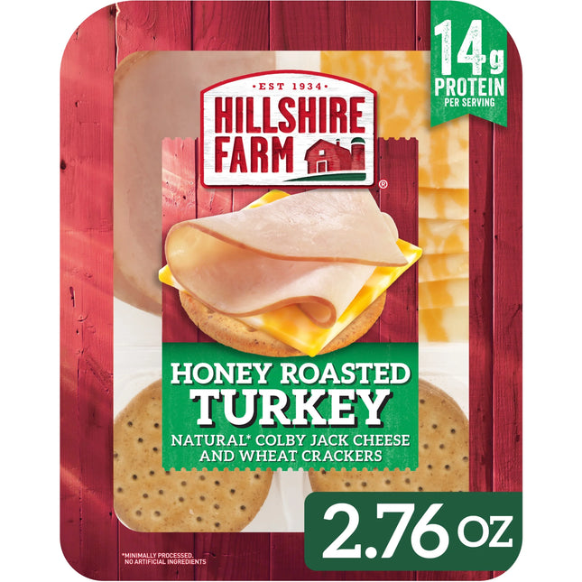 Hillshire Farm Snack Pack, Honey Roasted Turkey Breast, Colby Jack Cheese, Wheat Crackers, 2.76 Oz