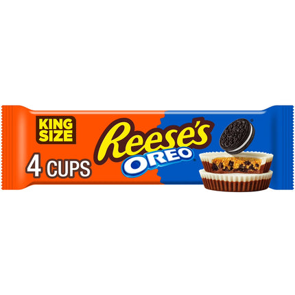 Reese'S OREO Milk Chocolate and White Creme King Size Peanut Butter Cups Candy, Pack 2.8 Oz