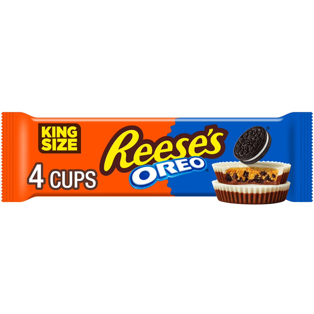 Reese'S OREO Milk Chocolate and White Creme King Size Peanut Butter Cups Candy, Pack 2.8 Oz