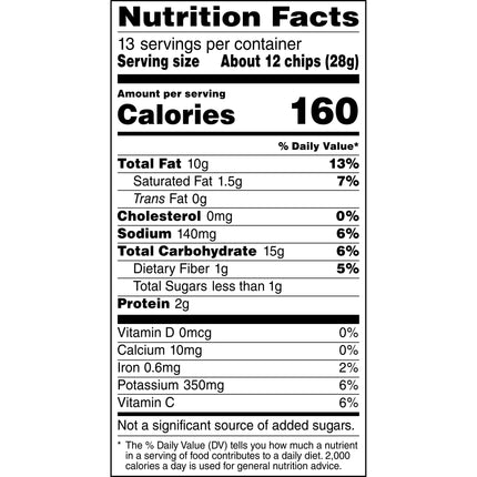 Ruffles Original Flavor Potato Snack Chips,Party Size, 13 Oz Bag