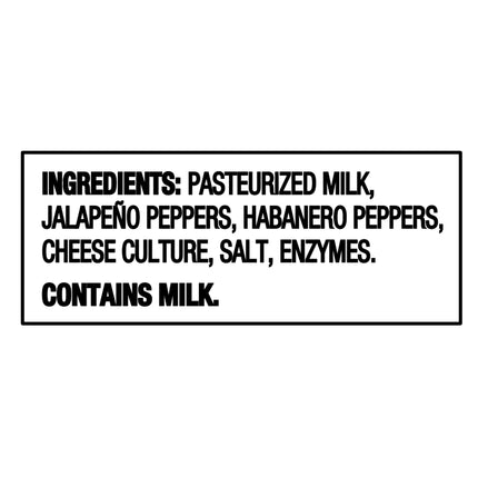 Great Value Hot Jalapeno & Habanero Jack Deli Style Sliced Cheese, 8 Oz Package, 12 Slices