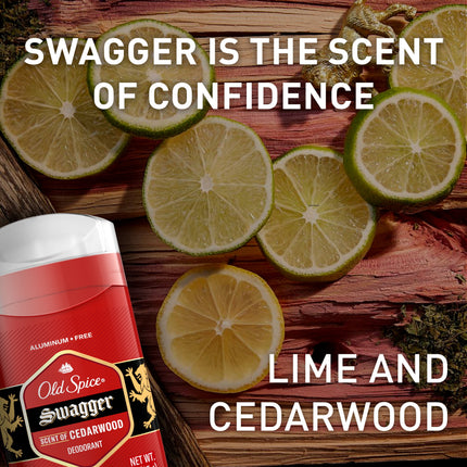Old Spice Aluminum Free Deodorant for Men, Invisible Solid Stick, Swagger, 3.0 Oz