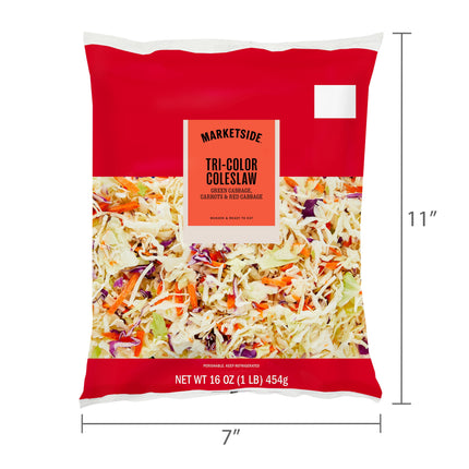 Marketside Tri-Color Cole Slaw, 16 Oz Bag, Fresh