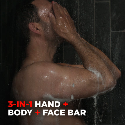 Dove Men+Care 3-In-1 Hand & Body + Face + Exfoliation Bar for Dry Skin, Deep Clean, 3.75 Oz 12 Bars