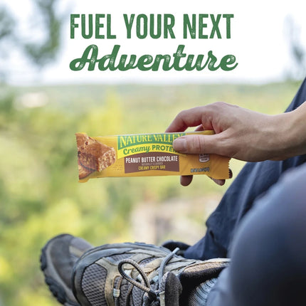 Nature Valley Creamy Protein Bars, Peanut Butter Chocolate, 10G Protein, 5 Bars, 7.45 Oz
