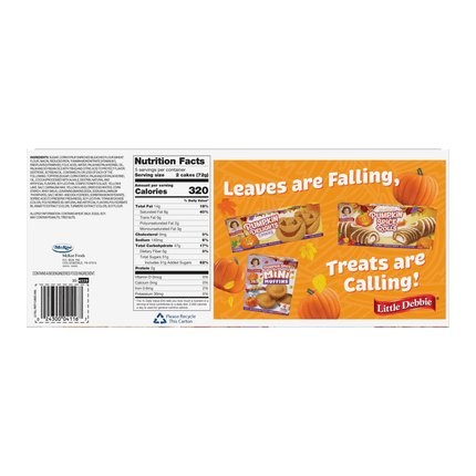 Little Debbie Fall Party Vanilla Snack Cakes, 12.75 Oz (10 Count)