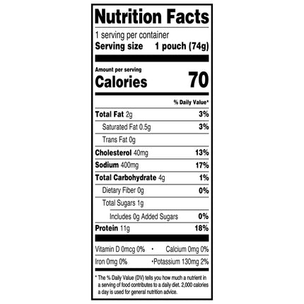 Great Value Premium White Chicken in Lemon Pepper Sauce, 2.6 Oz Pouch (Shelf Stable)