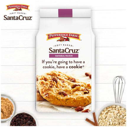 Pepperidge Farm Santa Cruz Soft Baked Oatmeal Raisin Cookies, 8.6 Oz Bag (8 Cookies)