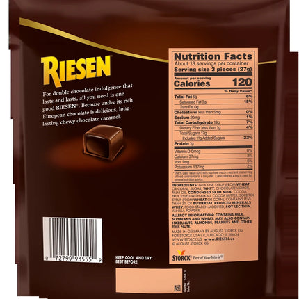 Riesen Chocolate Caramel Covered Chewy Candy, 12Oz