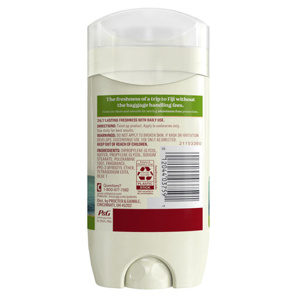 Old Spice Deodorant for Men, Aluminum Free, Invisible Solid Deodorant Stick, Fiji, 3 Oz