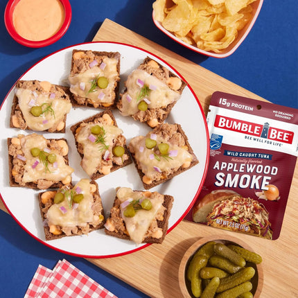 Bumble Bee Applewood Smoke Naturally Flavored Light Tuna, Wild Caught, Gluten Free, 15G Protein per Serving, Ready to Eat, Shelf Stable Pouch, 2.5 Oz