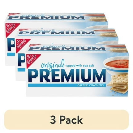 Premium Original Saltine Crackers, Lunch Snacks, 16 Oz
