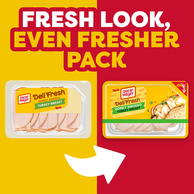 Oscar Mayer Deli Fresh Honey Smoked Sliced Turkey Breast Deli Lunch Meat, 9 Oz Package