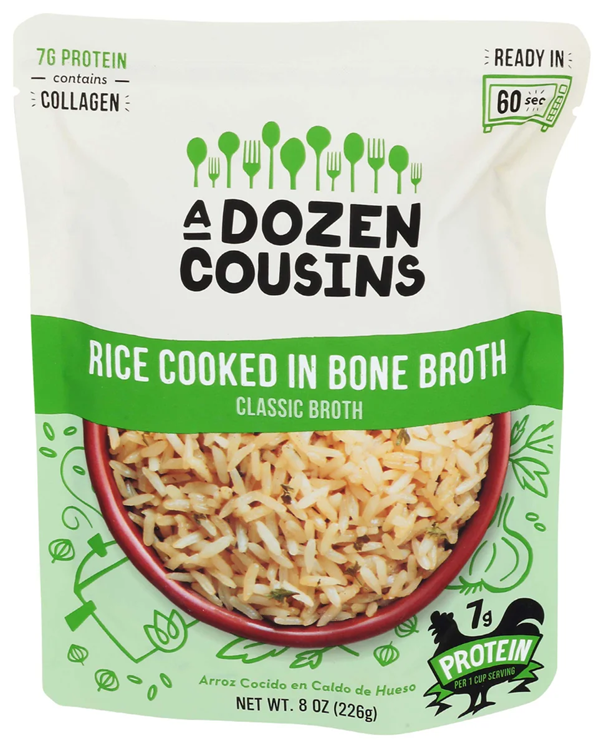 A Dozen Cousins Classic Broth Rice Cooked in Bone Broth, 8 Ounce