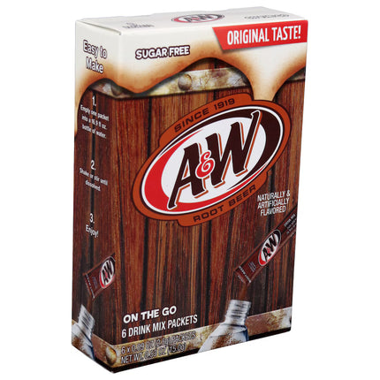 A&W Root beer Powder  Drink Mix, 6-ct