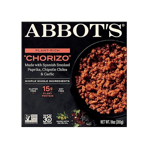 Abbot’s, Plant-Based Chorizo Vegan Gluten-Free, 10 Ounce