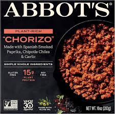 Abbot’s, Plant-Based Chorizo Vegan Gluten-Free, 10 Ounce