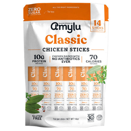 Amylu Classic Chicken Sticks, 1 oz, 14-count