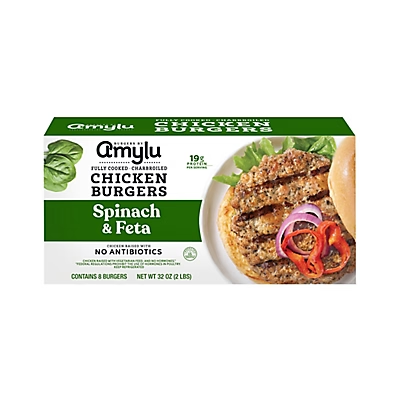 Amylu Spinach & Feta Chicken Burger, 2 lbs.
