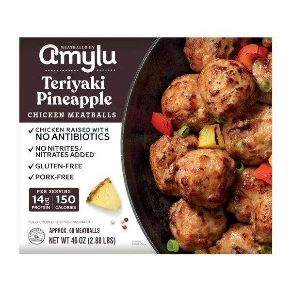 Amylu Teriyaki Pineapple Chicken Meatballs, 46 oz