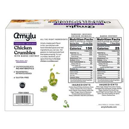 Amylu Tandoori Chicken Crumble Kit, 46 oz