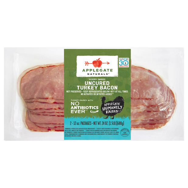 Applegate Natural Hickory Smoked Uncured Turkey Bacon, 2 pk./12 oz.